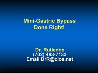 Mini-Gastric Bypass Done Right: A Description of the Surgical Technique ...
