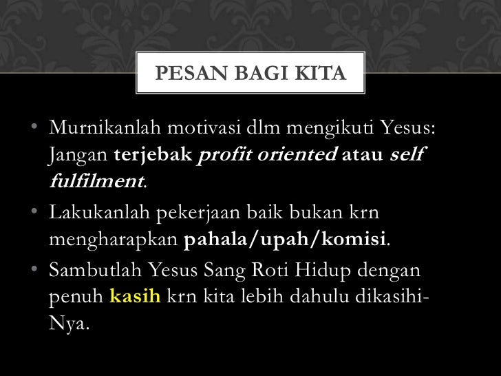 Homili Minggu XVIII-B