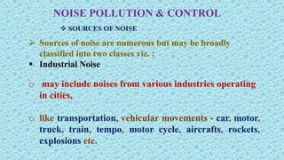 Noise Pollution and Control in Mines | PPTX