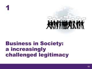 samedi 13 février 2016
11
11
1111
1
Business in Society:
a increasingly
challenged legitimacy
 