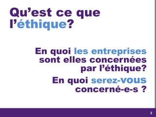 Expliciter La RSE: Questions d'éthique | PPTX