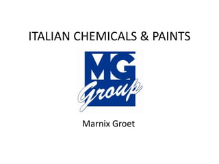 ITALIAN CHEMICALS & PAINTS
Marnix Groet
 