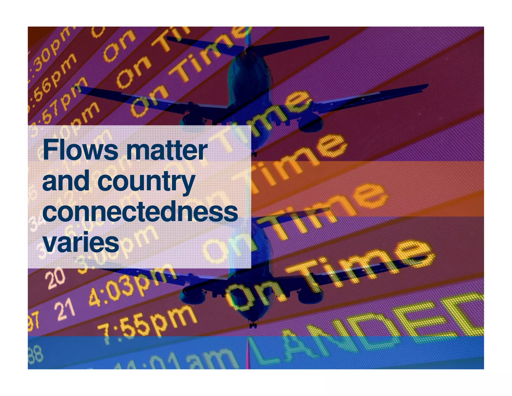 Flows matter
and country
connectedness
varies
 
