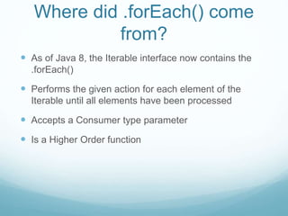Lambda Expressions in Java 8 | PPTX | Web Development | Internet