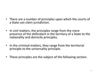 Lecture  6    jurisdiction & immunity