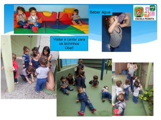 Beber água
Visitar e cantar para
os bichinhos
Oba!!
 