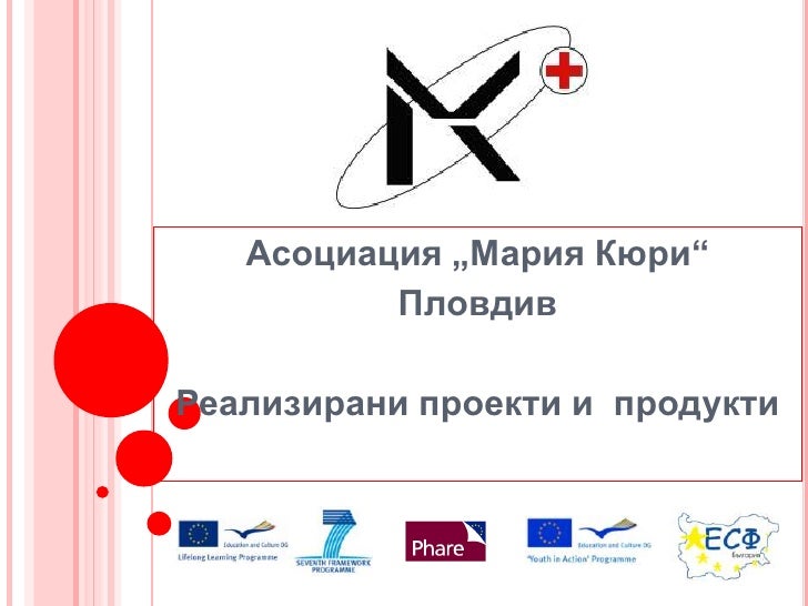 Проекти и продукти реализирани от Мария Горанова