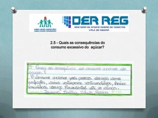 2.5 - Quais as consequências do
consumo excessivo do açúcar?
 