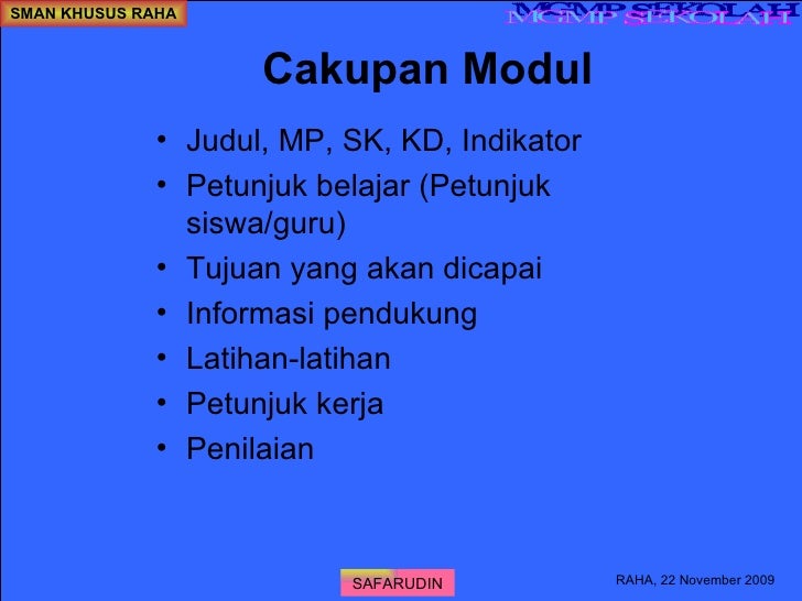 Mgmp sekolah bhn ajar