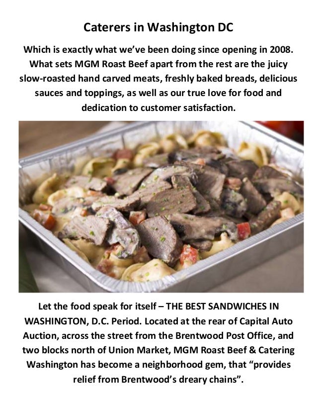 MGM Roast Beef & Catering Caterers in Washington, DC