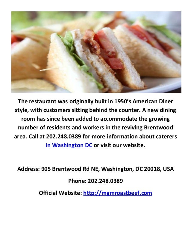 MGM Roast Beef & Catering Caterers in Washington, DC
