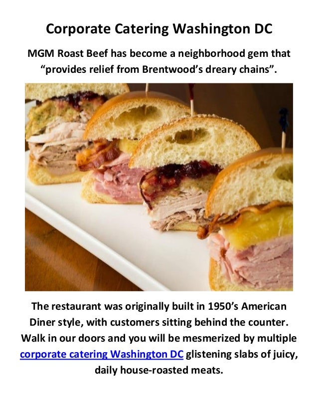 MGM Roast Beef Corporate Catering Washington, DC