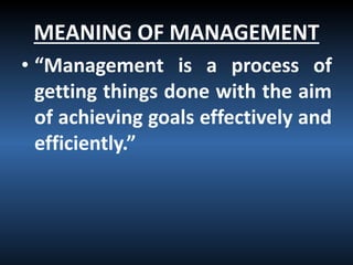 Concept Of Management | PPT