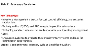 Summarize Inventory Comprehensive Guide to Effective Inventory Management Strategies and ...