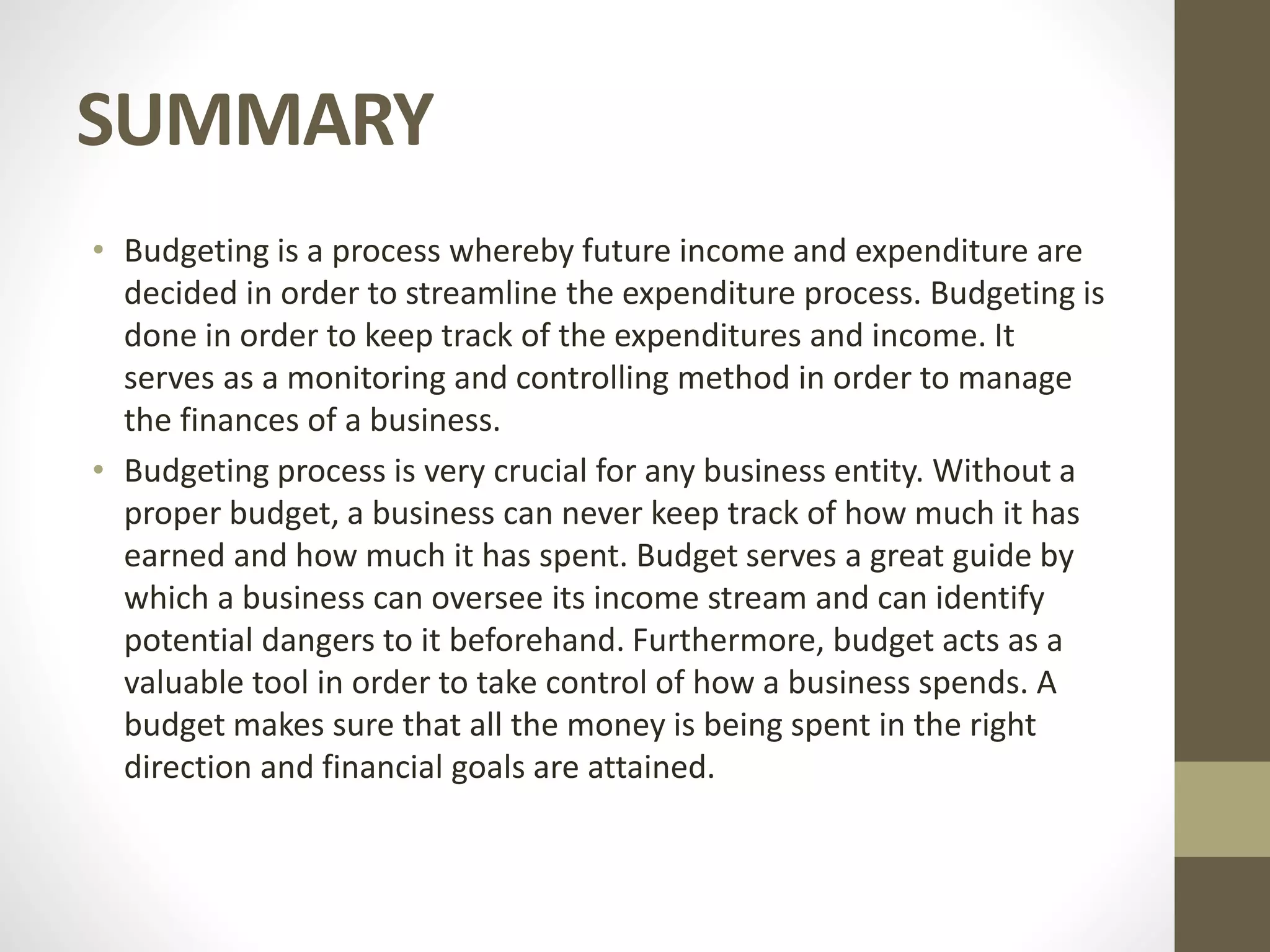 Management Accounting Chapter 12 : Budgeting | PPTX
