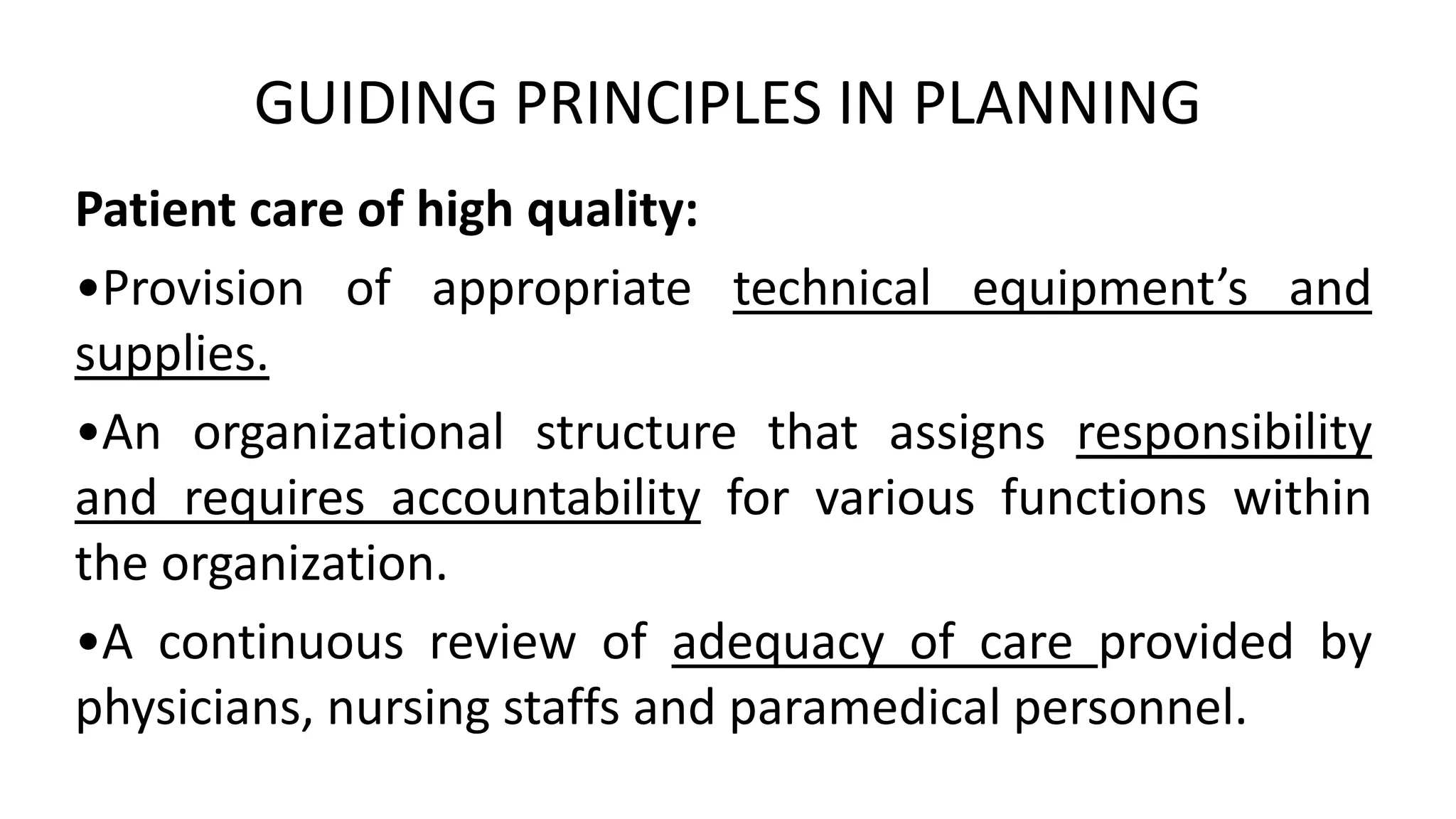 Planning and organizing: Hospital, unit and ancillary services | PPTX