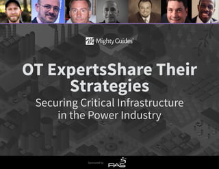 OT ExpertsShare Their
Strategies
Securing Critical Infrastructure
in the Power Industry
Sponsored by
 