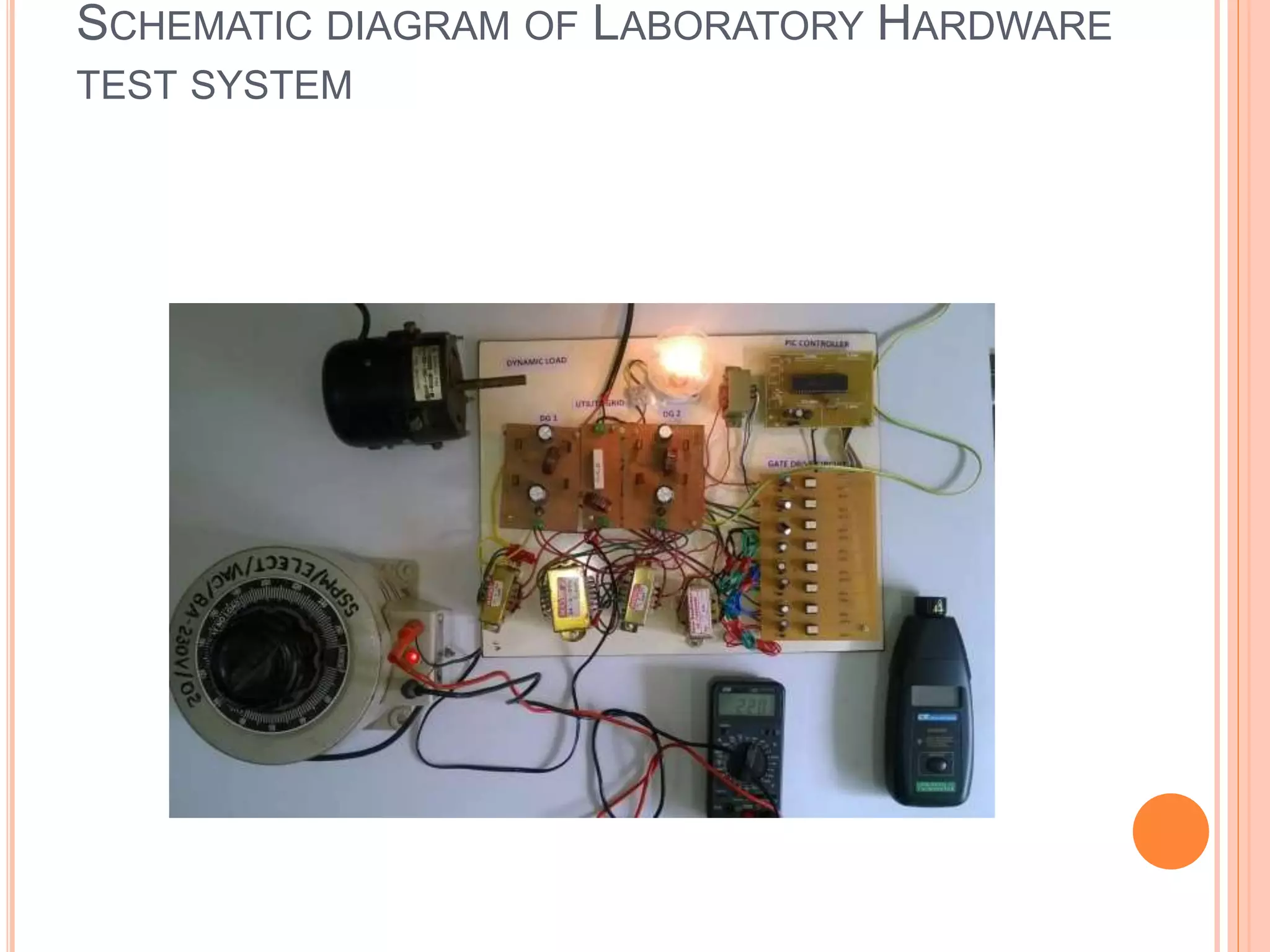SCHEMATIC DIAGRAM OF LABORATORY HARDWARE
TEST SYSTEM
 