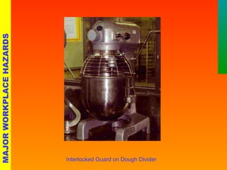 Interlocked Guard on Dough Divider 
MAJOR WORKPLACE HAZARDS 
 