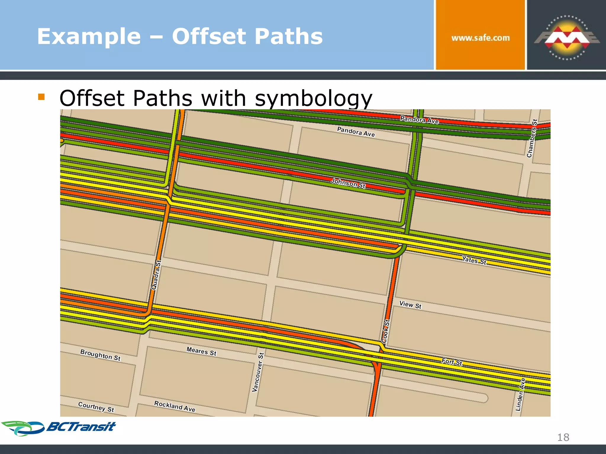 Example – Offset Paths Offset Paths with symbology 