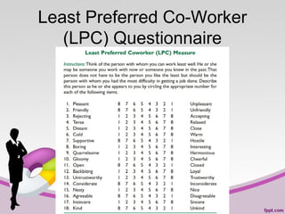 Least Preferred Co-Worker
(LPC) Questionnaire

 