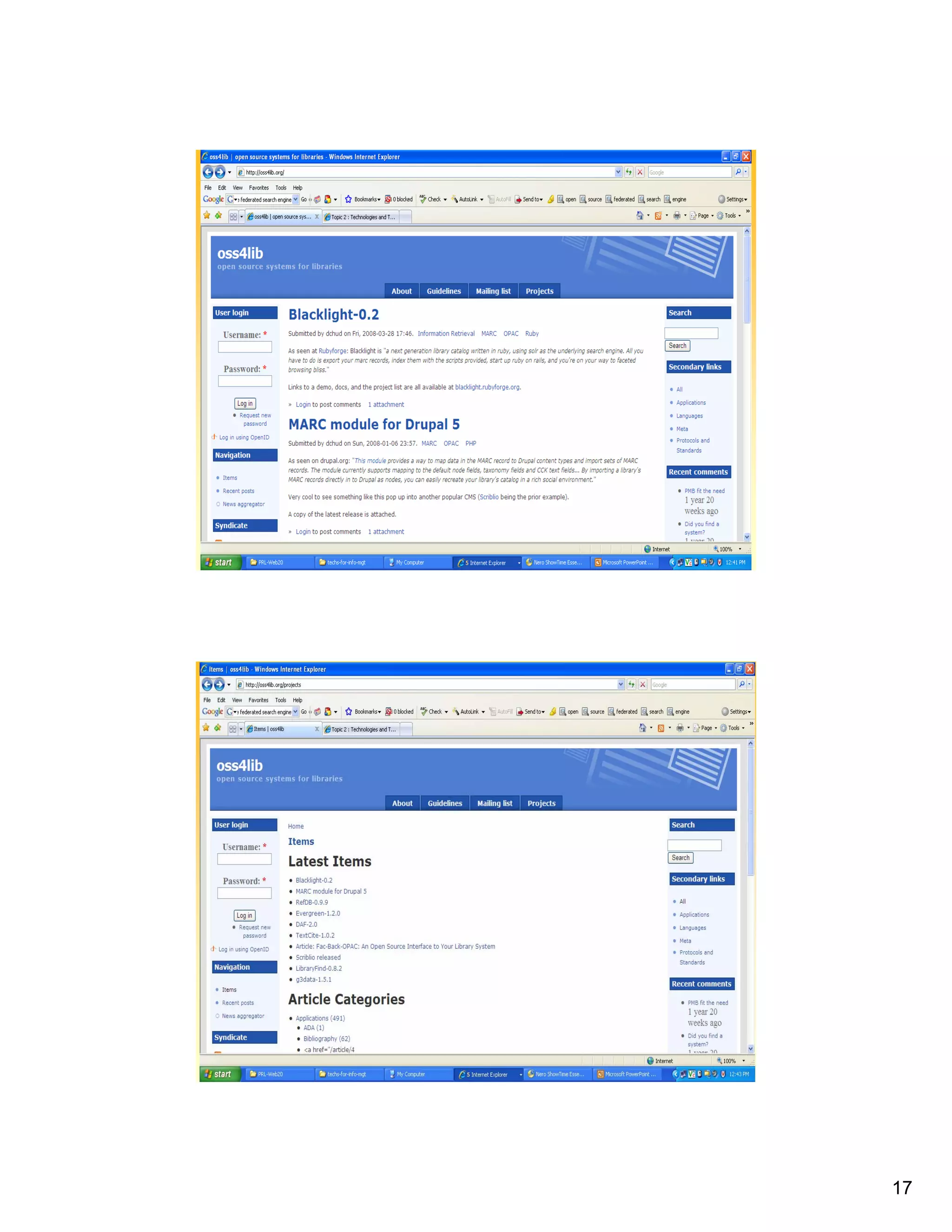 Open Source Web Content Management Technologies for Libraries