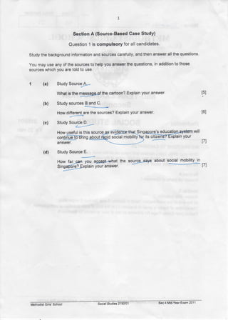 MGS Social Studies Mid-Year Exam Paper