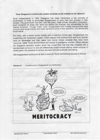 MGS Social Studies Mid-Year Exam Paper