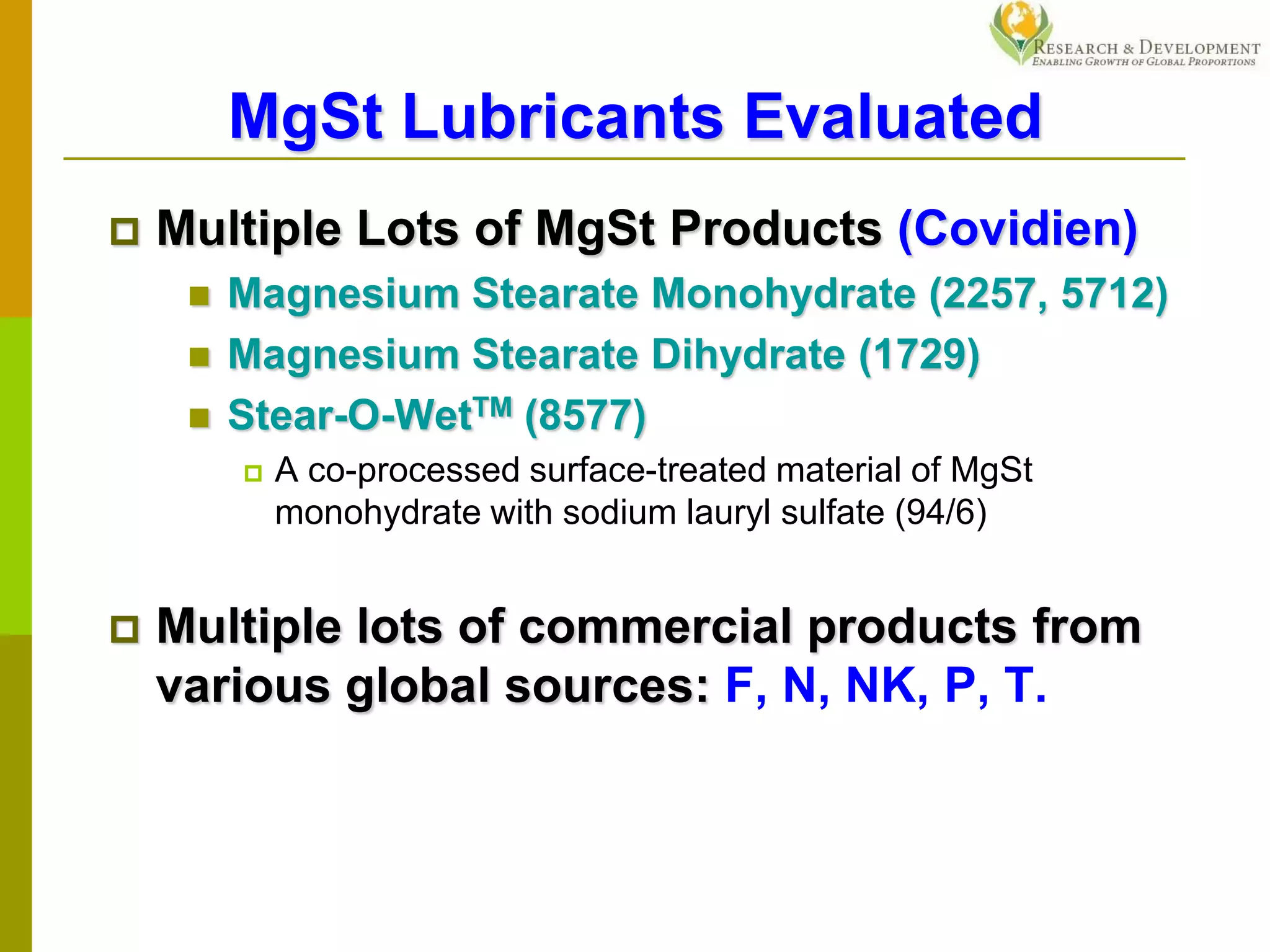 Attributes of Magesium Stearate as a Tablet Lubricant | PDF