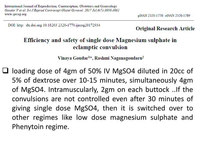 Magnesium Sulfate in Obstetrics | PDF | Pregnancy | Reproductive Health