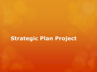 Strategic Plan Project
 