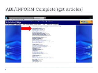 ABI/INFORM Complete (get articles)
 