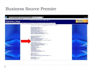 Business Source Premier
 