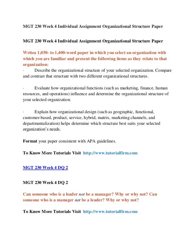 mgt 230 Week 1 learn with flashcards, games, and more — for free. mgt 230 Week 1 learn with flashcards, games, and more — for free.