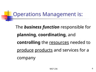 Operations Controlling operations management power point presen | PPT