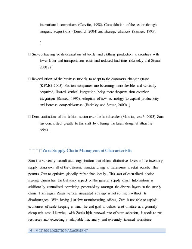Zara case study strategic management