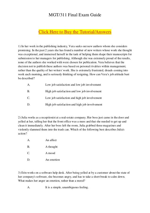Mgt 311 Final Exam 15 When Neal Patterson Ceo Of Cerner Corporatio