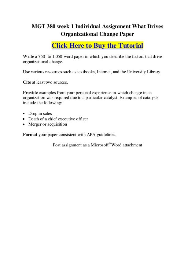 Organizational change essay