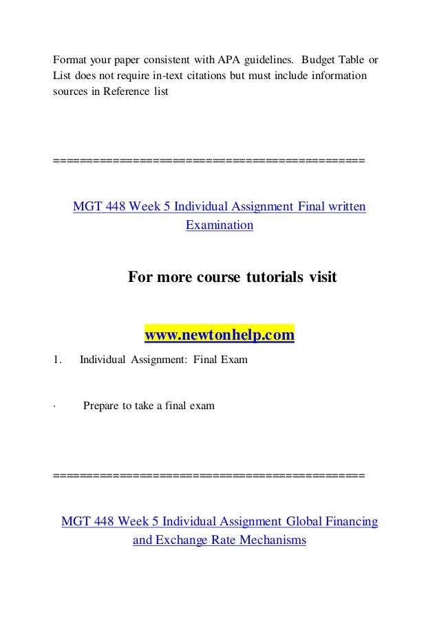 MGT 448 Great Stories newtonhelp