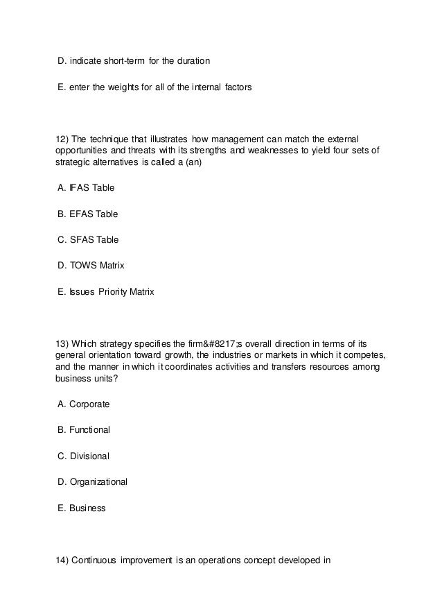 mgt 498 final exam Mgt/498 final examination study guide this study guide will prepare you for the final examination you will complete in the final week it contains practice questions, which are related to each week’s objectives. mgt 498 final exam Mgt/498 final examination study guide this study guide will prepare you for the final examination you will complete in the final week it contains practice questions, which are related to each week’s objectives.