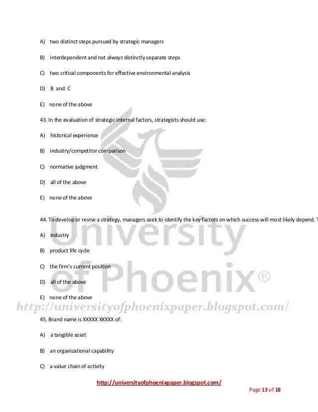 mgt 498 final exam study guide Mgt-498 final exam 1)in a survey of 50 corporations, which of the following was rated as a benefit of strategic management a clearer sense of. mgt 498 final exam study guide Mgt-498 final exam 1)in a survey of 50 corporations, which of the following was rated as a benefit of strategic management a clearer sense of.