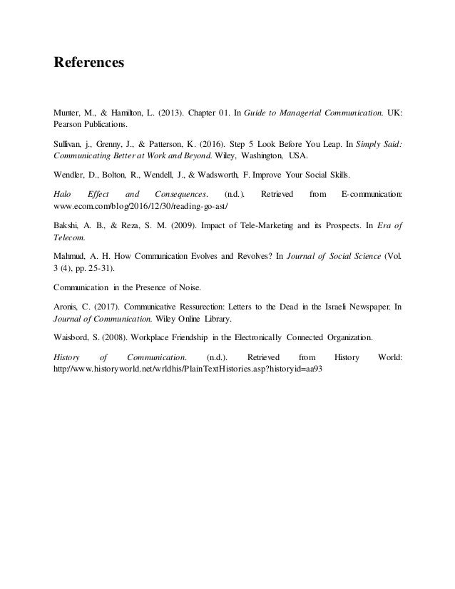 (Mgt 502) list of references in apa style 5th edition.