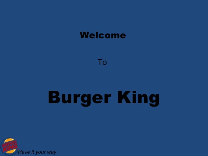 Burger King Organizational Chart