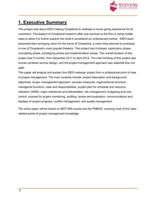 Project Management Case Study – IDEO Redesigning Cineplanet Cinema ...