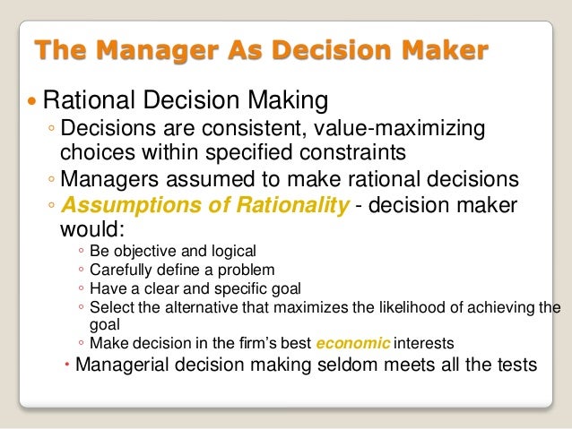 Managerial Decision Making