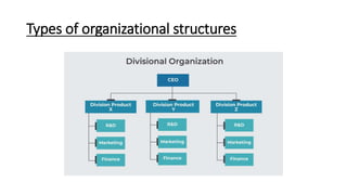 Types of organizational structures
 