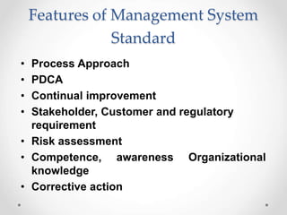 Management Standards Process Management system certification Bureau of Indian Standards BIS | PPT