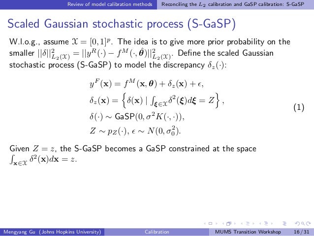 Mums Transition Spuq Workshop A Review Of Model Calibration Meth