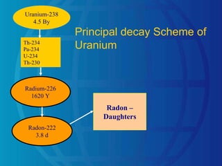 Uranium Radium Naturally Occurring Radioactivity (NOR) in natural and anthropic ...