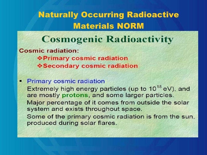 Naturally Occurring Radioactivity (NOR) in natural and anthropic envi…